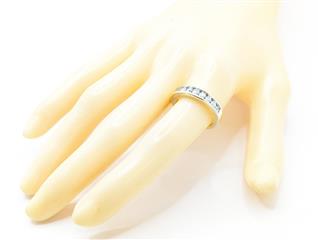 14K Solid Yellow Gold 3.9g Diamond Channel Band Stackable Wedding Ring Size-6